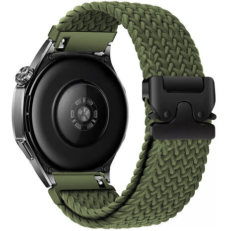 Strap-it Strap-it Bracelet tressé Samsung Galaxy Watch 3 45mm avec P-boucle (vert)