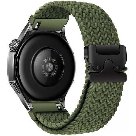 Strap-it Strap-it Bracelet tressé Huawei Watch GT Runner avec P-boucle (vert)