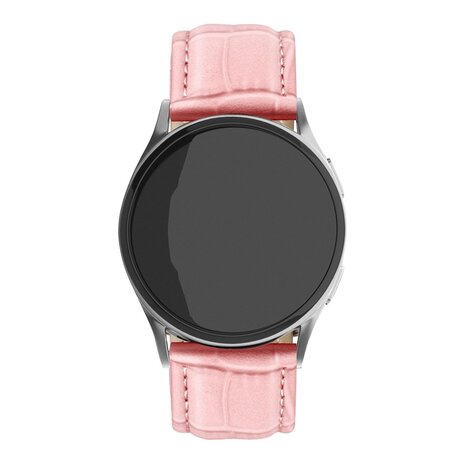 Strap-it Strap-it Bracelet cuir motif crocodile Amazfit Active 2 (sable rose) Strap-it Strap-it Bracelet cuir motif crocodile Amazfit Active 2 (sable rose)