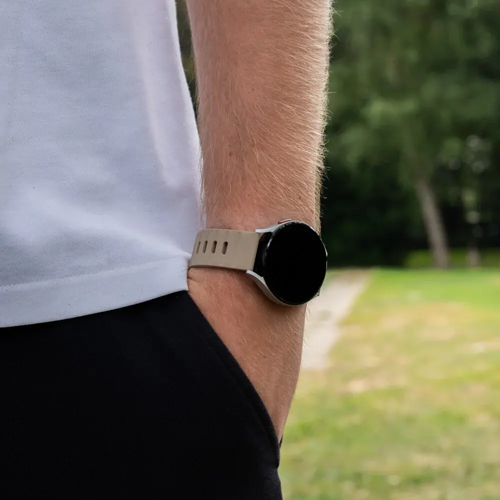 Strap-it Strap-it Bracelet silicone 'Outdoor' Amazfit Active 2 (beige-marron)