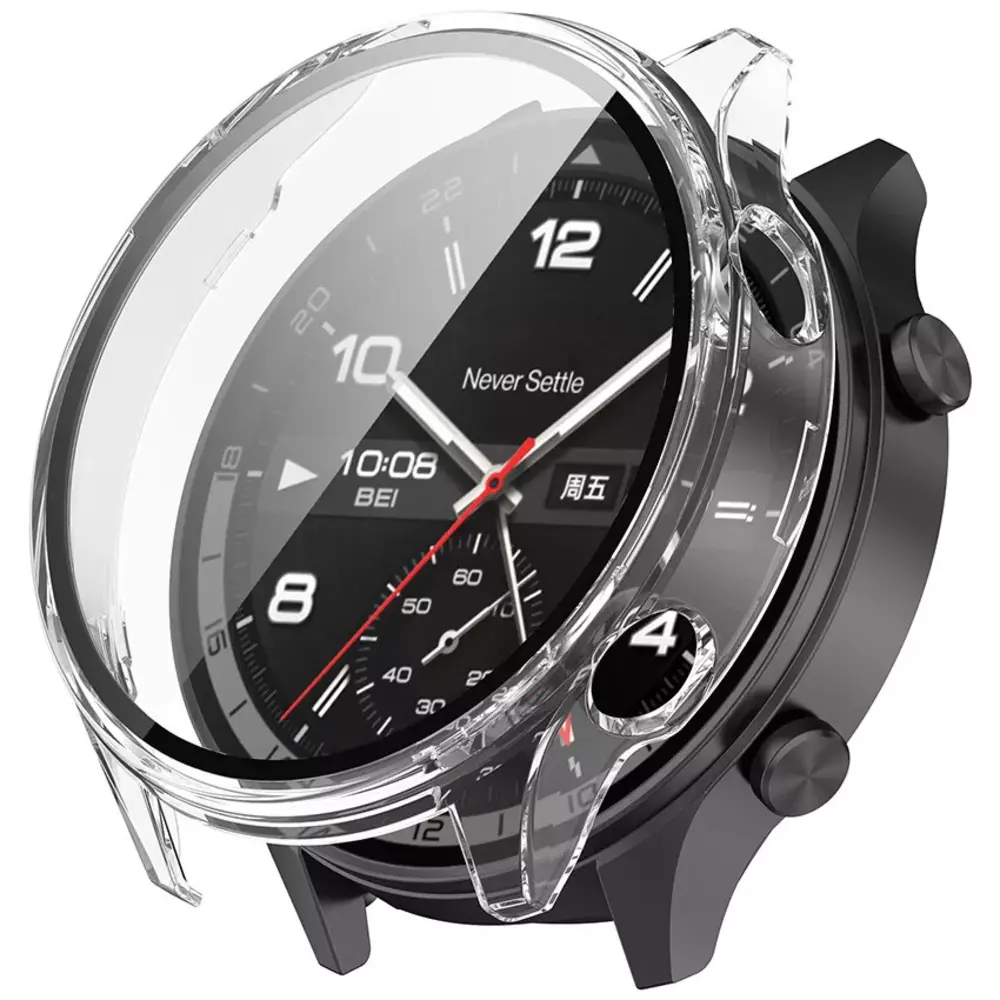 Strap-it Strap-it Coque rigide avec verre OnePlus Watch 2R (transparent)