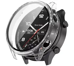 Strap-it Coque rigide avec verre OnePlus Watch 2R (transparent)