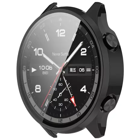 Strap-it Strap-it Coque rigide avec verre OnePlus Watch 2R (noir)