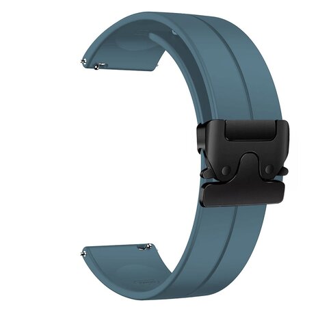 Strap-it Strap-it Bracelet silicone Samsung Galaxy Watch 3 45mm avec boucle P (grisbleu)