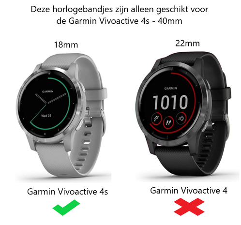 Strap-it Strap-it Bracelet Milanais Garmin Vivoactive 4s (lumière stellaire)