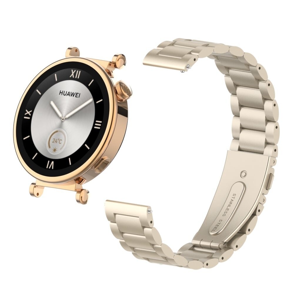 Strap-it Strap-it Bracelet acier Huawei Watch GT 4 - 41mm (lumière stellaire)