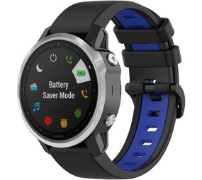 Strap-it Bracelet sport á boucle Garmin Instinct E - 40mm (noir/bleu)