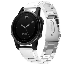 Strap-it Bracelet acier Garmin Instinct E - 40mm (argent)