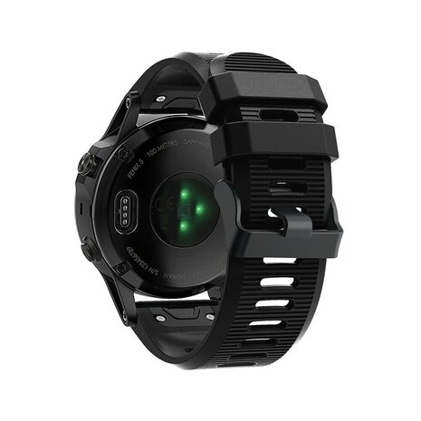Strap-it Strap-it Bracelet silicone Garmin Instinct 3 - 50mm (noir)