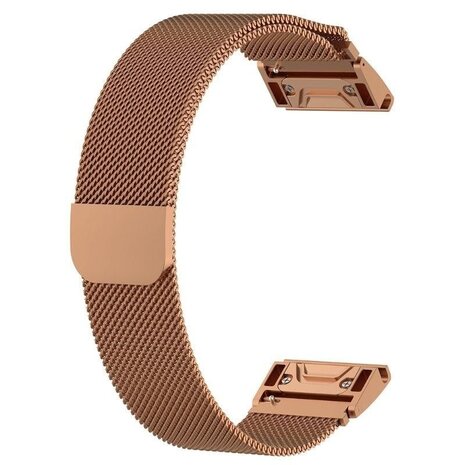 Strap-it Strap-it Bracelet Milanais Garmin Instinct 3 - 50mm (or rose)