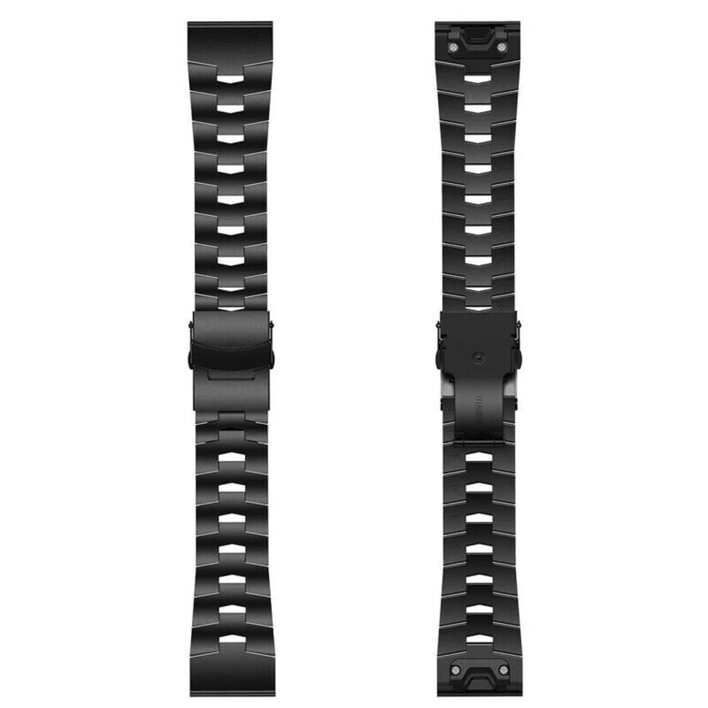 Strap-it Strap-it Bracelet titane Garmin Instinct 3 - 50mm (noir)
