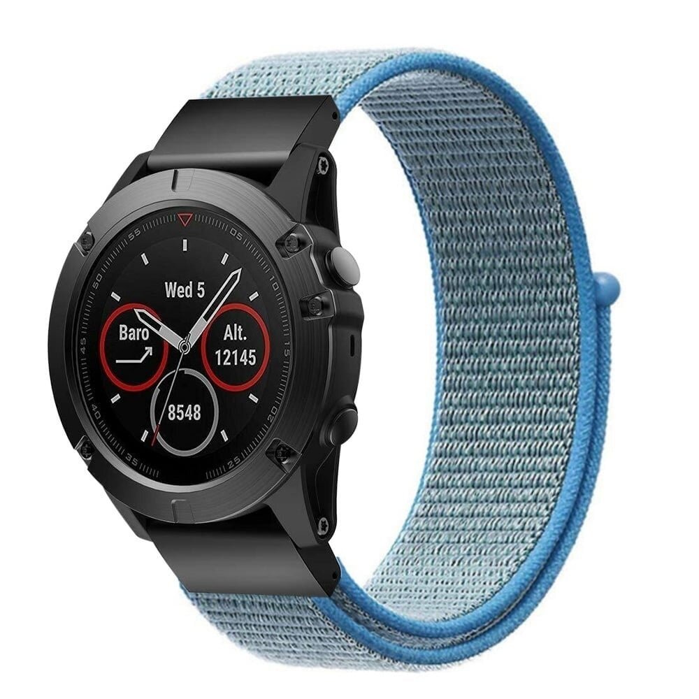 Strap-it Strap-it Bracelet nylon Garmin Instinct 3 - 50mm (bleu clair)