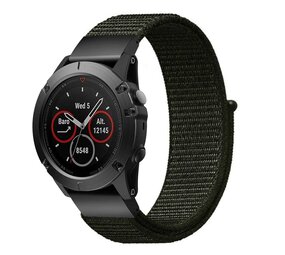 Strap-it Bracelet nylon Garmin Instinct 3 - 50mm (vert armée)