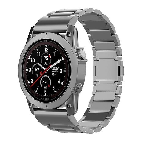 Strap-it Strap-it Bracelet titane magnétique Garmin Instinct 3 - 50mm (graphite)