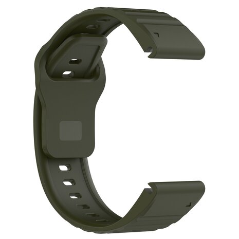 Strap-it Strap-it Bracelet silicone outdoor Garmin Instinct 3 - 50mm (vert armée)
