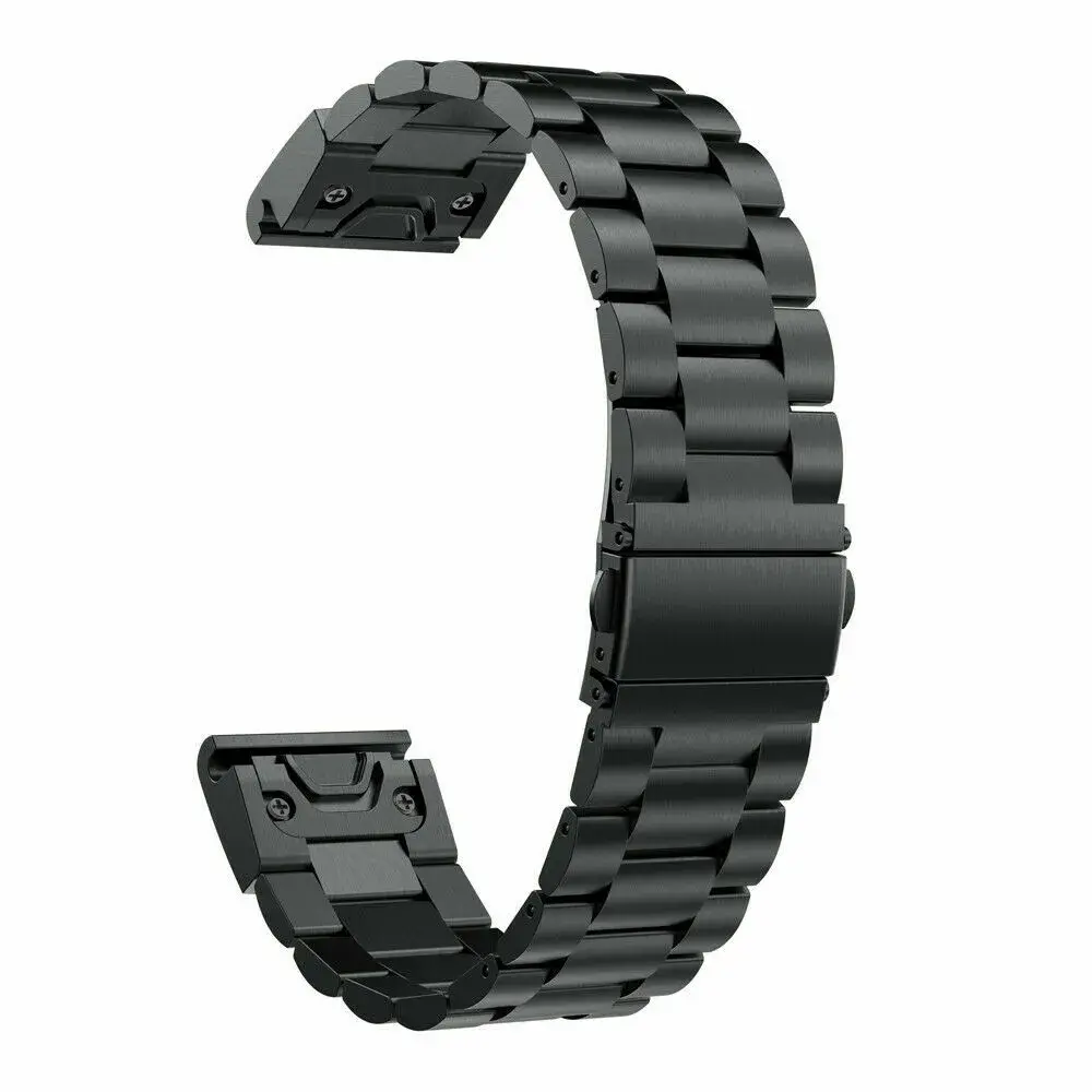 Strap-it Strap-it Bracelet acier Garmin Instinct E - 45mm (noir)