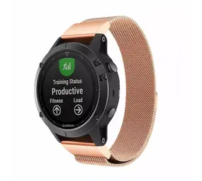 Strap-it Bracelet Milanais Garmin Instinct E - 45mm (or rose)