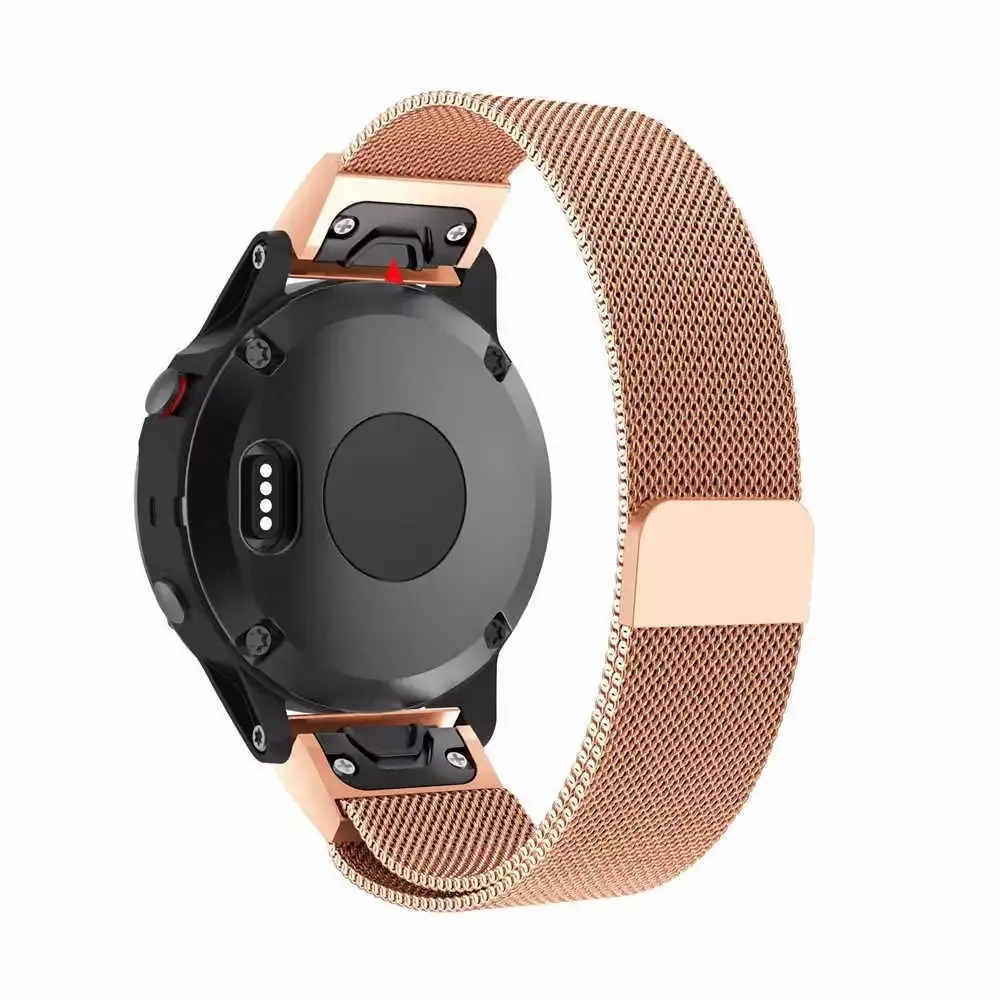 Strap-it Strap-it Bracelet Milanais Garmin Instinct E - 45mm (or rose)
