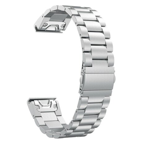 Strap-it Strap-it Bracelet acier Garmin Instinct 3 - 45mm (argent)