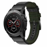 Strap-it Bracelet nylon hybride Garmin Instinct 3 - 45mm (vert armée)