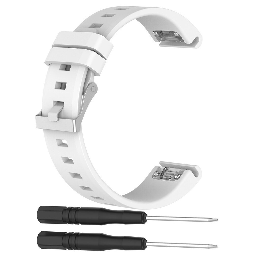 Strap-it Strap-it Bracelet silicone glossy Garmin Instinct 3 - 45mm (blanc)