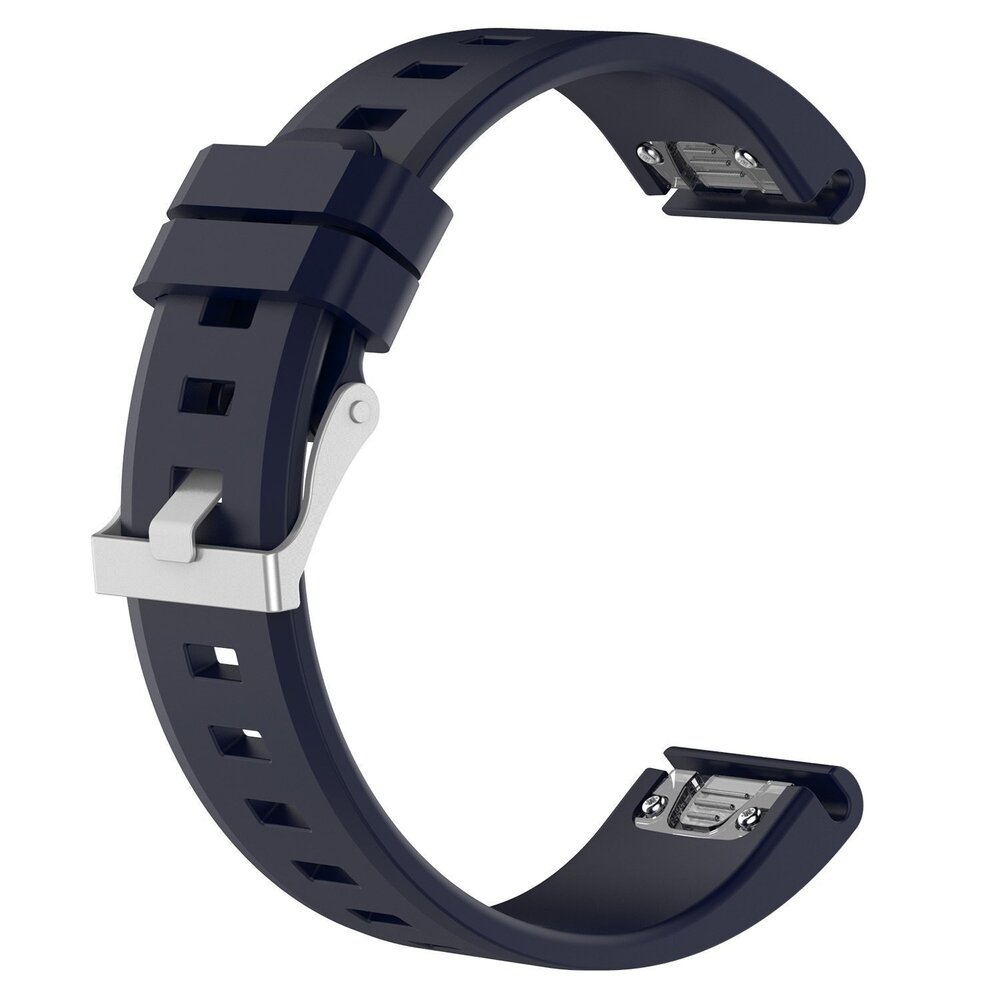 Strap-it Strap-it Bracelet silicone glossy Garmin Instinct 3 - 45mm (bleu foncé)