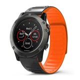 Strap-it Bracelet magnétique Garmin Instinct 3 - 45mm (noir/orange)