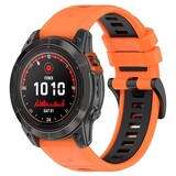 Strap-it Bracelet sport á boucle Garmin Instinct 3 - 45mm (orange/noir)