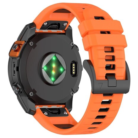 Strap-it Strap-it Bracelet sport á boucle Garmin Instinct 3 - 45mm (orange/noir)