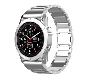 Strap-it Bracelet titane magnétique Garmin Fenix 8 - 47mm (argent)