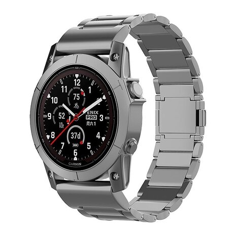 Strap-it Strap-it Bracelet titane magnétique Garmin Fenix E (graphite)