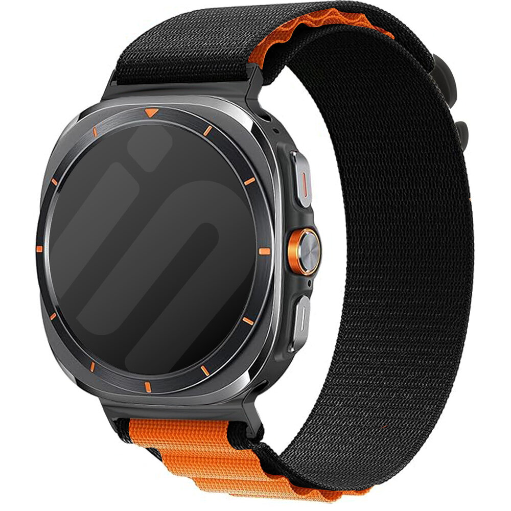 Strap-it Strap-it Bracelet Alpine Samsung Galaxy Watch Ultra (noir/orange) Strap-it Strap-it Bracelet Alpine Samsung Galaxy Watch Ultra (noir/orange)