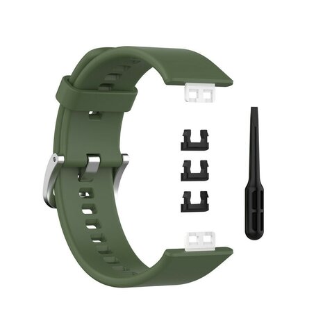Strap-it Strap-it Bracelet silicone Huawei Watch Fit SE (vert foncé)