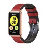 Strap-it Bracelet cuir hybride Huawei Watch Fit SE (rouge)