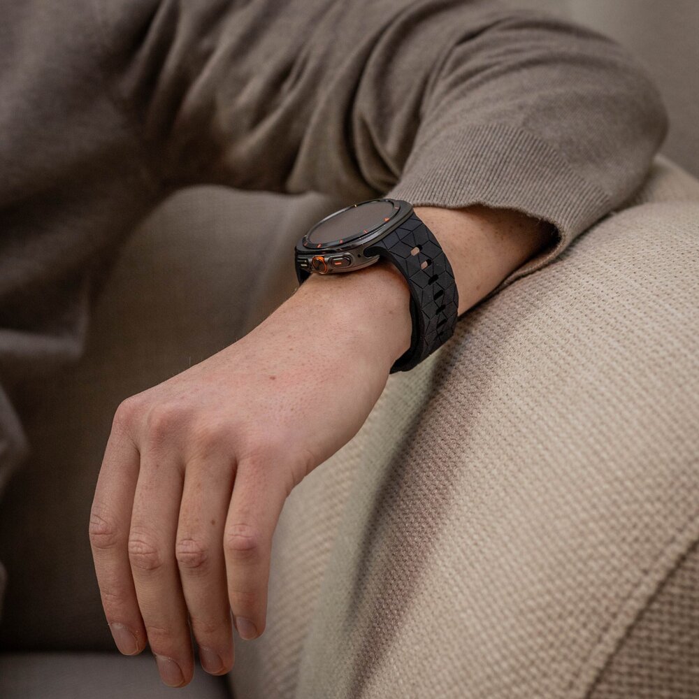 Bandz Bandz Bracelet silicone 'Hexagons' Samsung Galaxy Watch Ultra (noir)