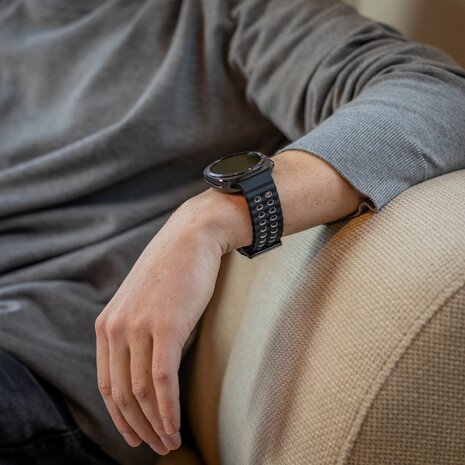 Strap-it Strap-it Bracelet silicone Wave Samsung Galaxy Watch Ultra (noir/gris)