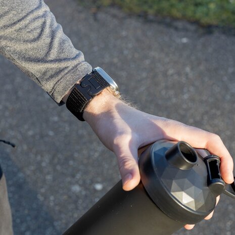 Bandz Bandz Bracelet nylon 'Classique' avec P-buckle Apple Watch (noir)