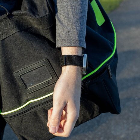 Bandz Bandz Bracelet nylon 'Deluxe' avec P-buckle Apple Watch (noir)