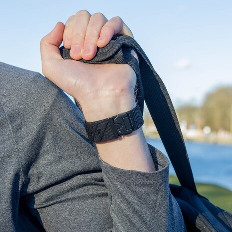 Bandz Bandz Bracelet nylon 'Wave' avec P-buckle Apple Watch (noir)