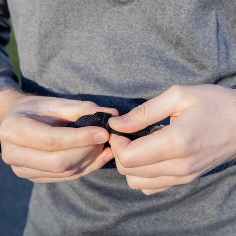 Bandz Bandz Bracelet nylon tressée avec P-buckle Apple Watch (noir)