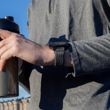 Strap-it Strap-it Bracelet tressé OnePlus Watch avec P-boucle (gris)