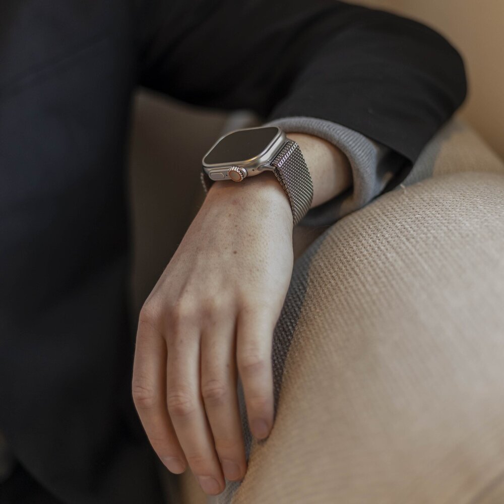 Bandz Bandz Bracelet Milanais Loop avec P-buckle Apple Watch (argent) Bandz Bandz Bracelet Milanais Loop avec P-buckle Apple Watch (argent)