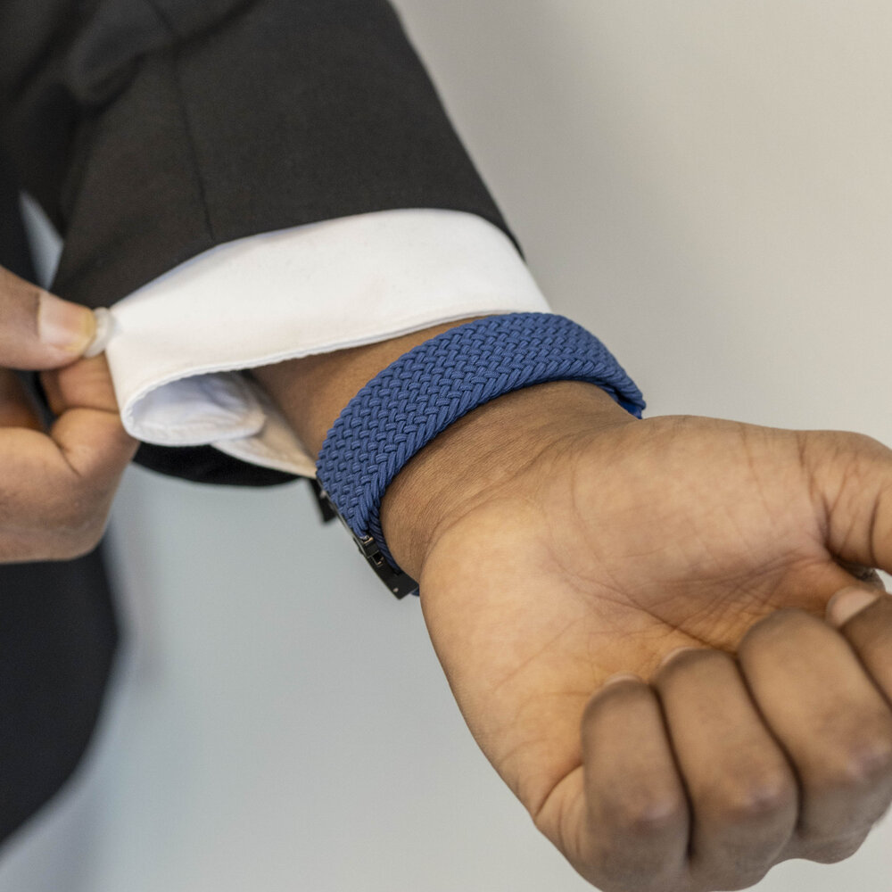 Strap-it Strap-it Bracelet tressé Polar Ignite 3 avec P-boucle (bleu)