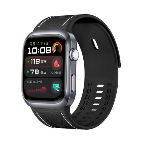 Strap-it Strap-it Bracelet cuir hybride Huawei Watch D2 (noir) Strap-it Strap-it Bracelet cuir hybride Huawei Watch D2 (noir)