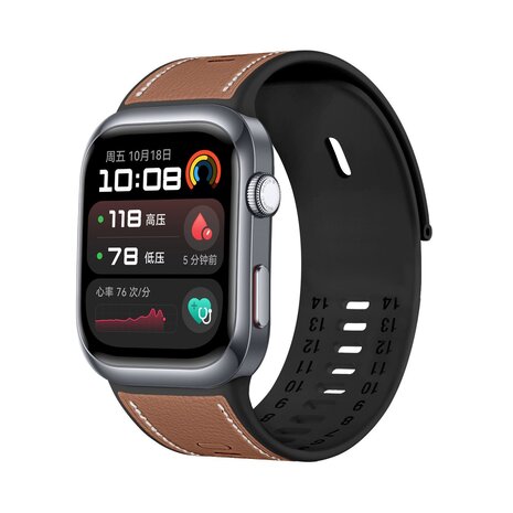 Strap-it Strap-it Bracelet cuir hybride Huawei Watch D2 (brun) Strap-it Strap-it Bracelet cuir hybride Huawei Watch D2 (brun)