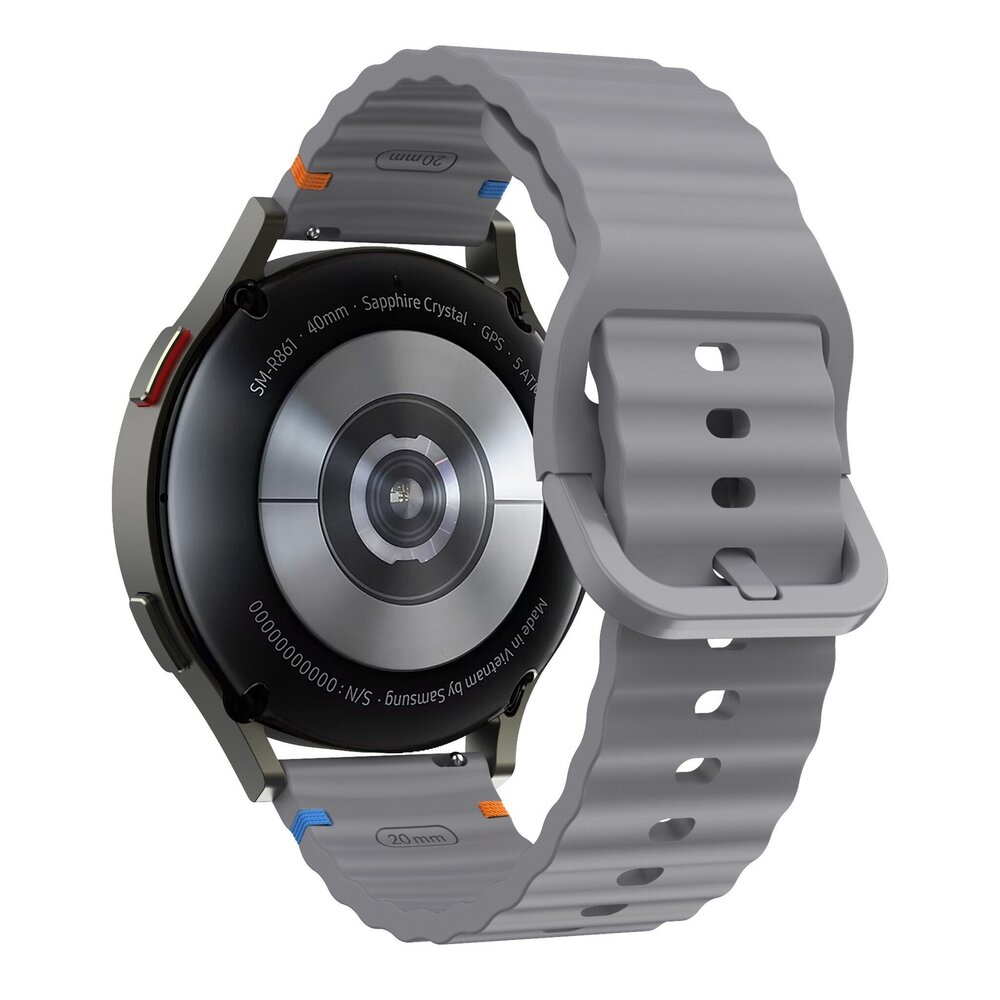Strap-it Strap-it Bracelet silicone wave OnePlus Watch 3 (gris foncé)