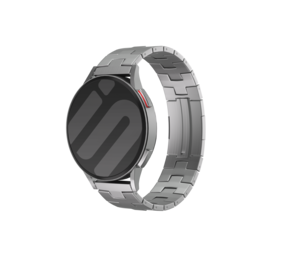 Strap-it Bracelet grain de titane OnePlus Watch 3 (fermoir plat) (argent)