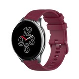 Strap-it Bracelet silicone de luxe OnePlus Watch 3 (vin rouge)