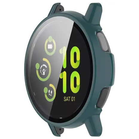 Strap-it Strap-it Coque rigide avec verre Garmin Vivoactive 5 (vert)