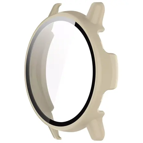 Strap-it Strap-it Coque rigide avec verre Garmin Vivoactive 5 (beige)